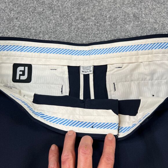 FJ FootJoy Pants Mens 36 Navy Stretch Straight Golf Performance Lightweight - Picture 4 of 13